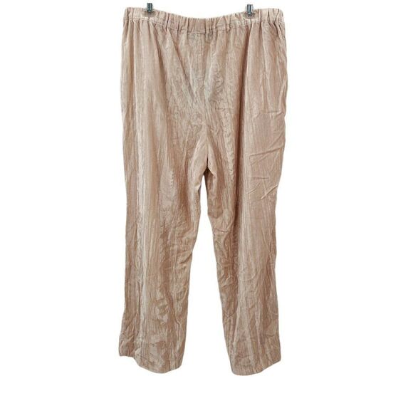 New NWT Marc New York Champagne Velvet Velour Wide Leg Pants Size Large - Picture 6 of 16